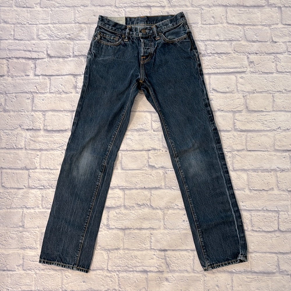 Abercrombie & Fitch Slim Straight Button Fly Denim Blue Jeans Men’s Size 26 X 30